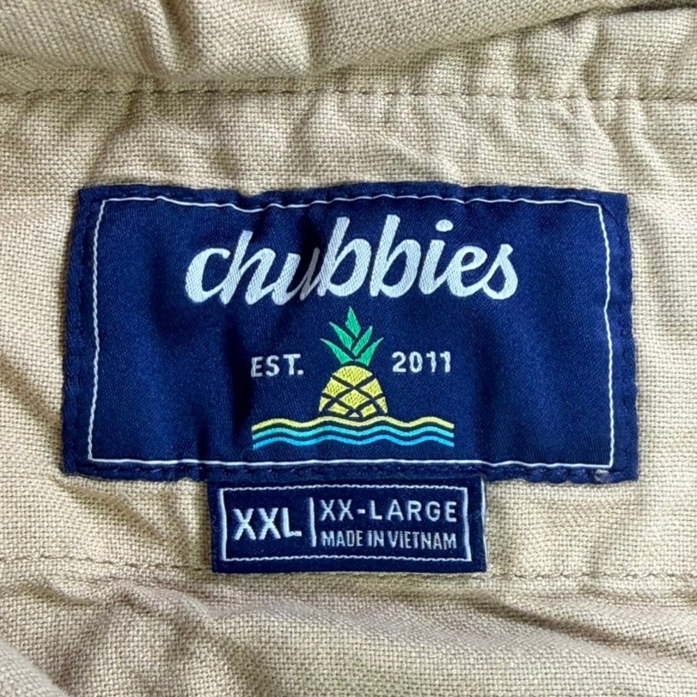 Chubbies Originals Twill Shorts Mens XXL Khaki Tan 7" Inseam Stretch Golf Active - Picture 6 of 14
